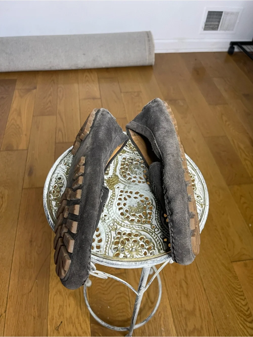 Coach charcoal suede
